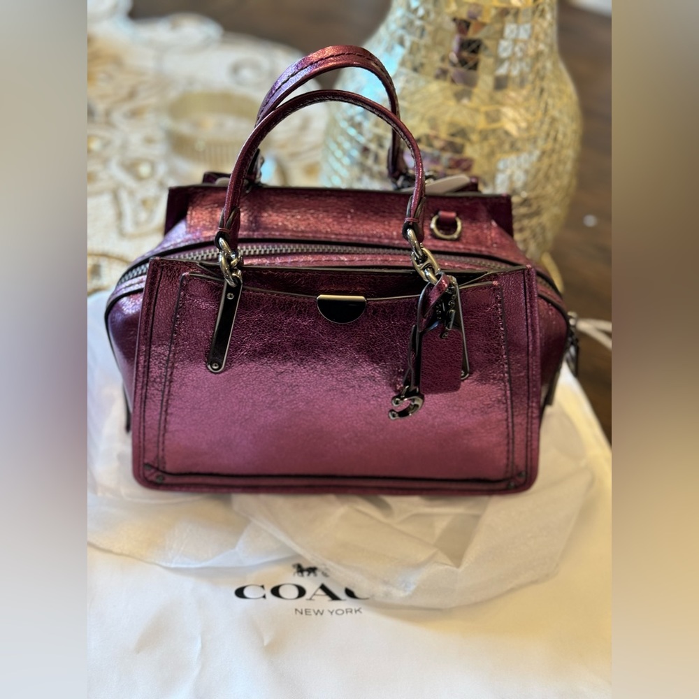 Brand New Authentic Coach Mini Metallic Crossbody Bag